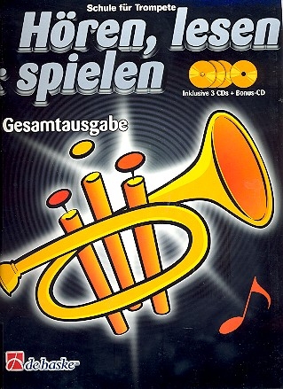 Hren lesen und spielen (+3 CDs) Schule fr Trompete  Gesamtausgabe Band 1-3