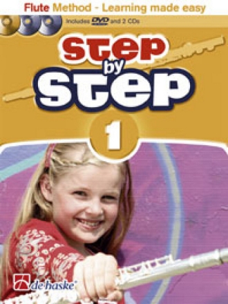 Jaap Kastelein_Klaas de Jong Step by Step 1 Flute Flute Buch + 2 CDs + DVD