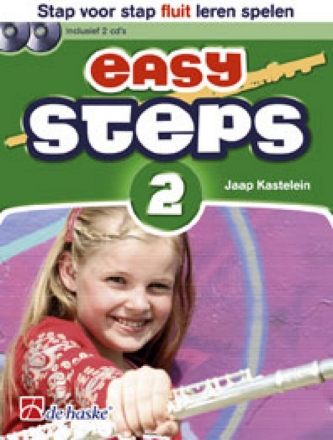 Jaap Kastelein_Klaas de Jong Easy Steps 2 fluit Flute Buch + 2 CDs