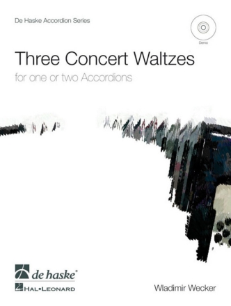 Wladimir Wecker Three Concert Waltzes Accordion Buch + CD