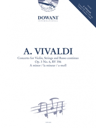 Concerto op.3,6 RV356 (+CD) for violin, strings and bc