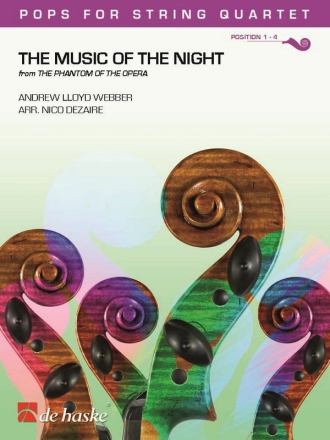 The Music of the Night for string quartet score and parts