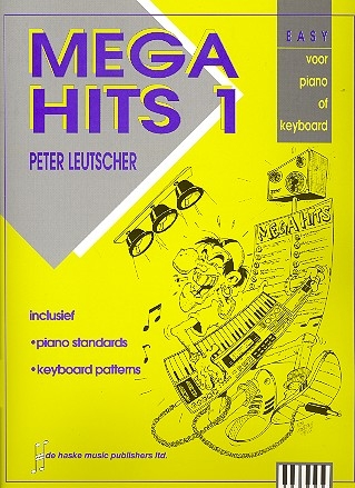 MEGA HITS VOL.1 FUER PIANO (KEYB), TEILWEISE MIT TEXTEN (LEICHT)