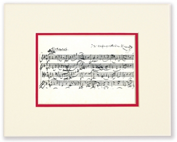 Passepartout Mozart-Noten 25x20cm