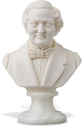 Bste Rossini 11cm Alabaster