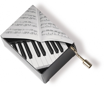 Musikbox Klavier/Notenblatt 5,7 x 4,5 x 3cm