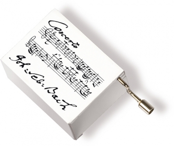 Musikbox Bach weiss 5,7 x 4,5 x 3cm