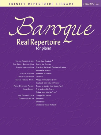 Baroque real Repertoire for piano Trinity repertoire library grade 5-7