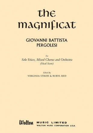 Magnificat for soli, mixed chorus and orchestra vocal score