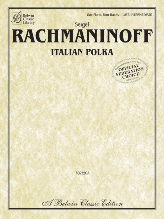 Italian Polka for piano 4 hands score