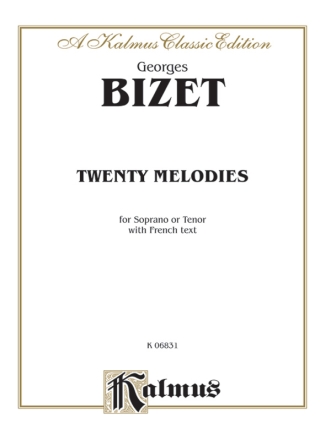 20 Melodies for soprano or tenor (with french text) with piano