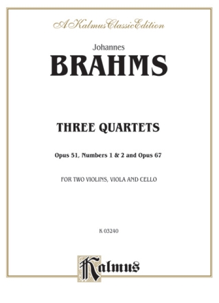 3 STRING QUARTETS OP.51,1+2 AND OP.67 PARTS