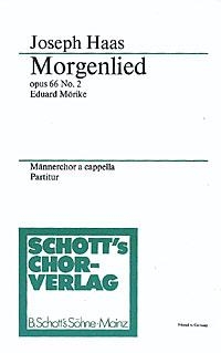 Morgenlied op. 66/2 fr Mnnerchor (TTBB) Chorpartitur