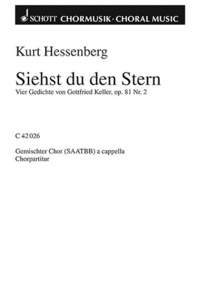 Vier Gedichte op. 81 fr gemischten Chor (SAATBB) Chorpartitur