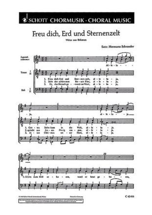 Fnf Weihnachtslieder fr Mnnerchor (TTBB) und Kinderchor (SMez) oder Frauenchor (SA) Chorpartitur