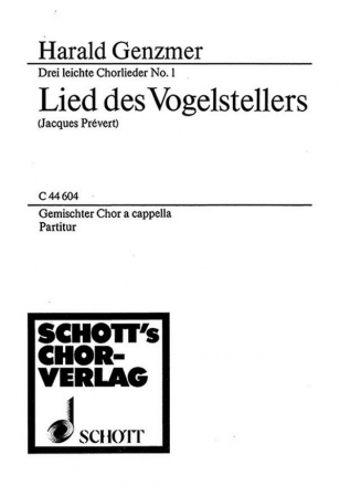 Drei leichte Chorlieder GeWV 20 fr gemischten Chor (SATB) Chorpartitur