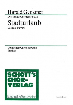 Drei leichte Chorlieder GeWV 20 fr gemischten Chor (SATB) Chorpartitur