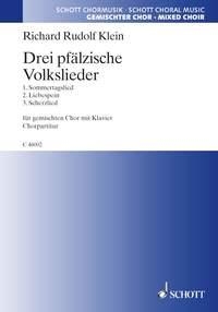 Drei pflzische Volkslieder fr gemischten Chor (SATB) mit Klavier Chorpartitur