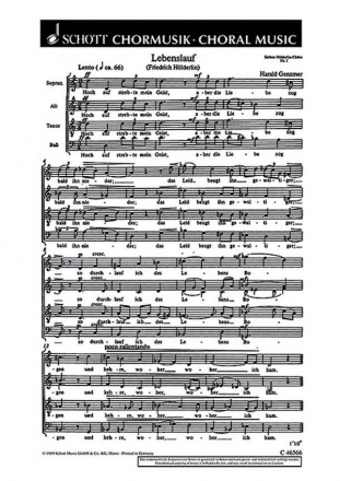 Sieben Hlderlin-Chre GeWV 40 fr gemischten Chor (SATB) Chorpartitur