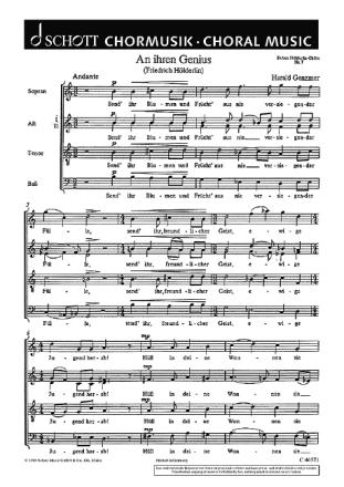 Sieben Hlderlin-Chre GeWV 40 fr gemischten Chor (SATB) Chorpartitur