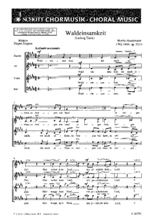 Sechs Chorlieder op. 32 fr gemischten Chor (SATB) Chorpartitur