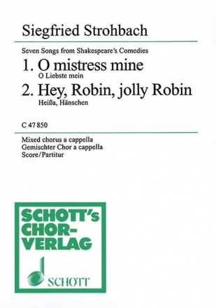 Seven Songs from Shakespeare's Comedies fr gemischten Chor (SATB) Chorpartitur