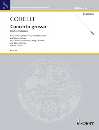 Concerto grosso g-Moll op.6,8 fr Streicher und Bc Partitur