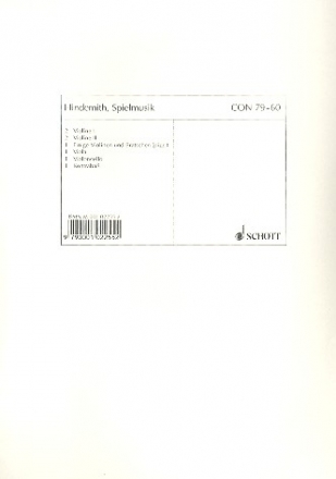 Spielmusik op.43,1 fr 2 Flten, 2 Oboen und Streichorchester mit Viola solo Ergnzungsstimmen Streicher (2-2-1-1-1)