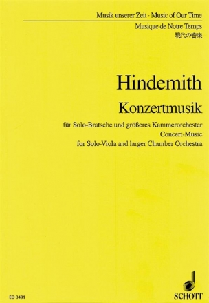 Konzertmusik op. 48 fr Solo-Bratsche und greres Kammerorchester Studienpartitur