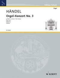 Orgel-Konzert Nr. 3 g-Moll op. 4/3 HWV 291 fr Orgel, 2 Oboen, Fagott und Streicher Partitur