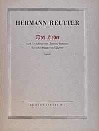 Drei Lieder op. 61 fr hohe Singstimme und Klavier