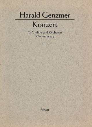 Konzert GeWV 140 fr Violine und Orchester Klavierauszug mit Solostimme