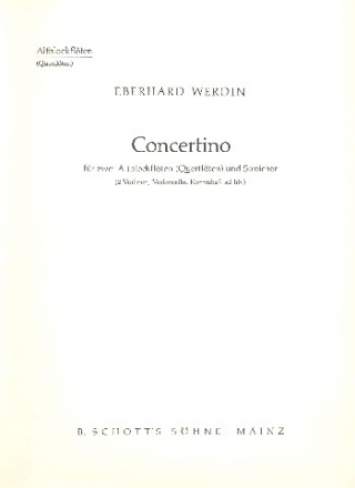 Concertino fr 2 Alt-Blockflten (Flten), 2 Violinen, Violoncello (Kontrabass) 2 Alt-Blockflten (Flten)