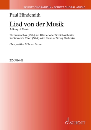 Lied von der Musik fr Frauenchor (SSA) mit Klavier oder Streichorchester Err:520