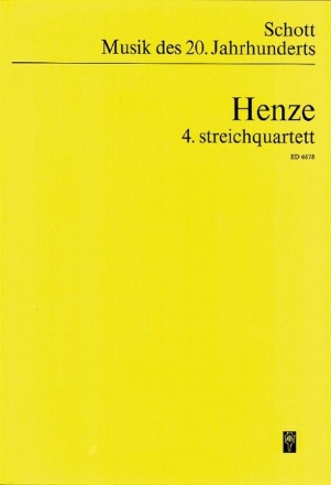 4. Streichquartett fr Streichquartett Studienpartitur