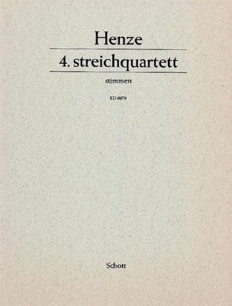 4. Streichquartett fr Streichquartett Stimmensatz