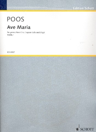 Ave Maria fr gemischten Chor (SATB), Sopran-Solo und Orgel Partitur - (= Orgelstimme)