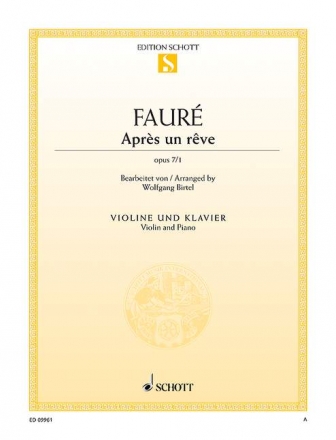 Aprs un rve op.7,1 fr Violine und Klavier