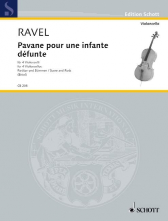 Pavane pour une infante dfunte fr 4 Violoncelli Partitur und Stimmen