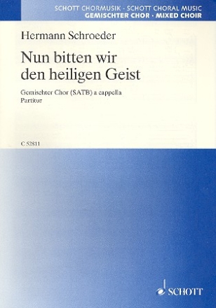 Nun bitten wir den Heiligen Geist fr gem Chor a cappella Partitur