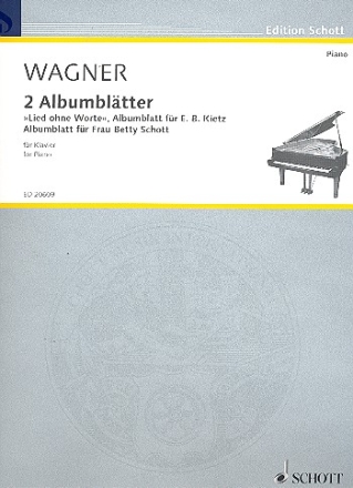 2 Albumbltter fr Klavier