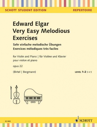 Very easy melodious Exercises op.22 fr Violine und Klavier