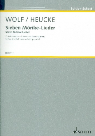 7 Mrike-Lieder fr Gesang (mittel/tief) und Streichquartett Partitur und Instrumentalstimmen