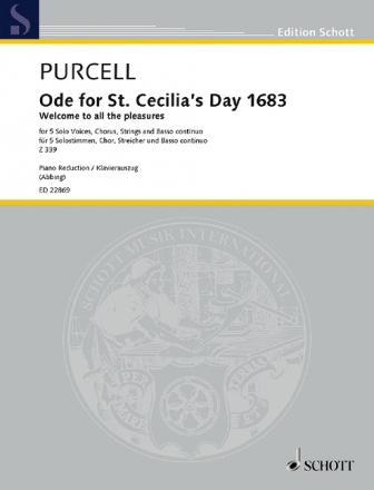 Ode for St. Cecilia's Day Z339 for 5 soloists, mixed chorus, strings and Bc vocal score