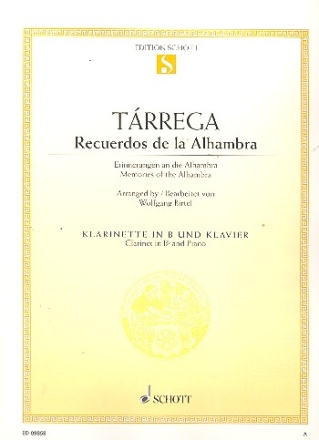 Recuerdos de la Alhambra fr Klarinette (in B) und Klavier