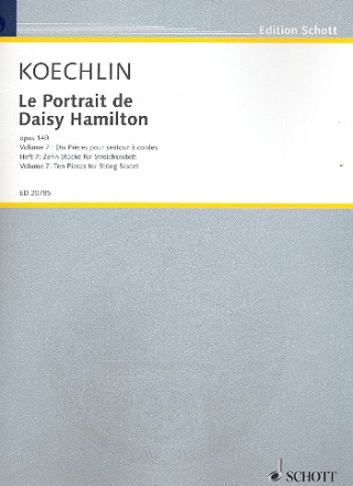 Le portrait de Daisy Hamilton op.140 Band 7 fr 2 Violinen, 2 Violen und 2 Violoncelli Partitur und Stimmen