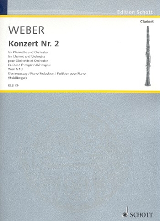 Konzert Nr. 2 Es-Dur WeV N.13 fr Klarinette und Orchester Klavierauszug mit Solostimme - Klarinette (Erstdruck)/Klarinette (Vers