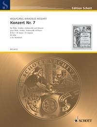 Konzert Nr. 7 B-Dur KV 456 fr Flte, Violine, Violoncello und Klavier Stimmensatz