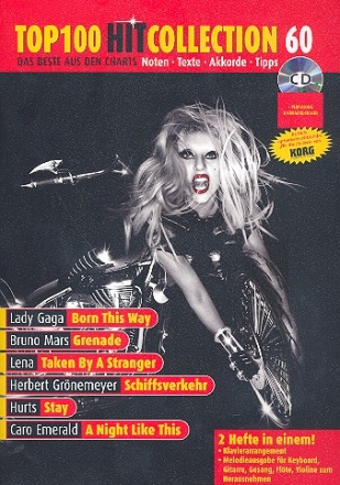 Top 100 Hit Collection Band 60 (+CD): fr Gitarre, Gesang und Klavier Songbook