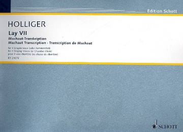 Lay VII fr Countertenor (oder Alt), 2 Tenre und Bass Chorpartitur